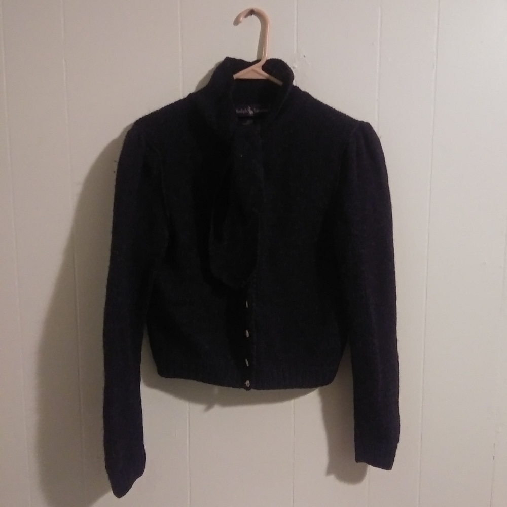 Ralph lauren 100% wool buttons sweater Small Grey